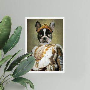 The Monarch: Custom Pet Poster - Paw & Glory - Dog Portraits - Pet Portraits