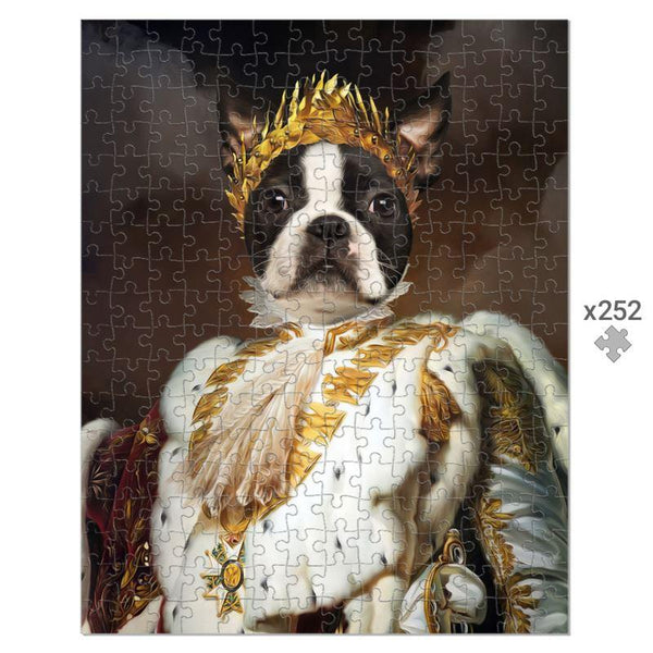 The Monarch: Custom Pet Puzzle | royal pet portrait | Paw & Glory