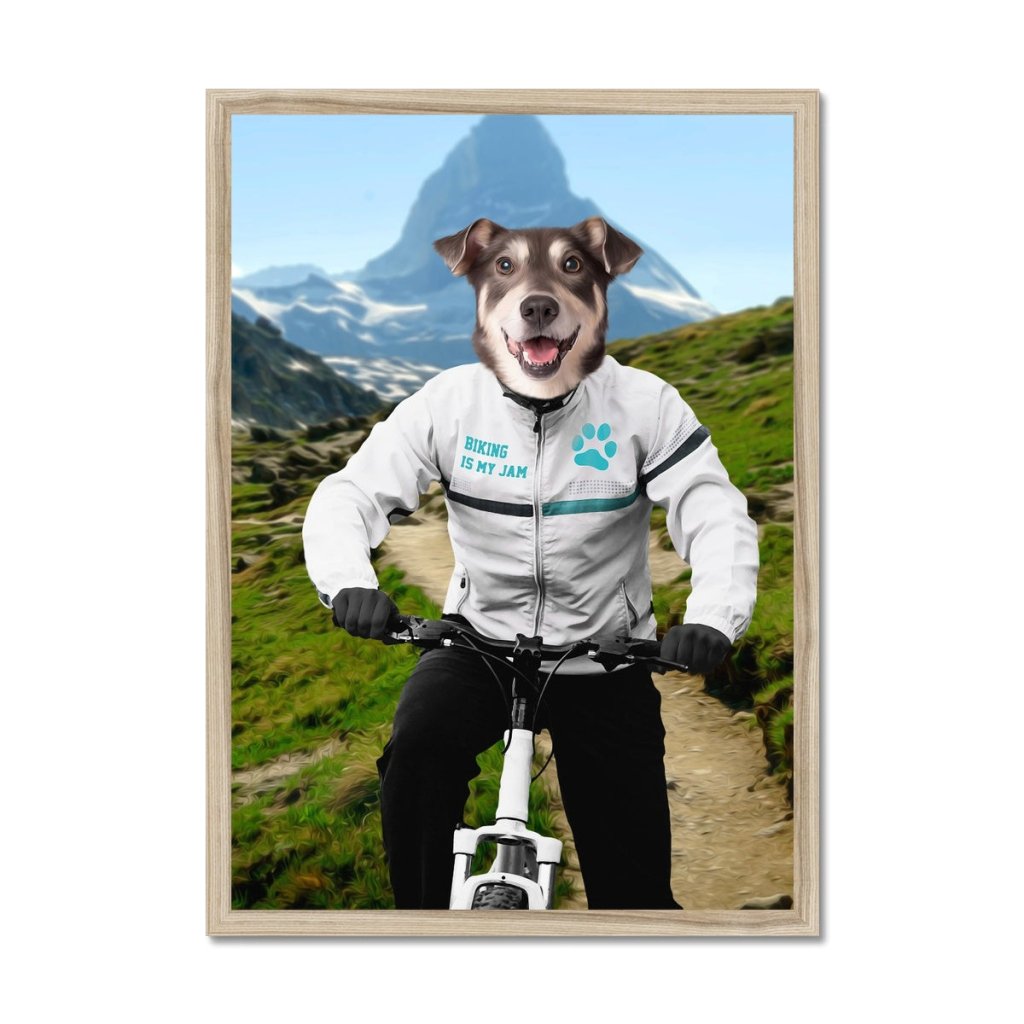 The Mountain Biking: Custom Pet Portrait - Paw & Glory - Dog Portraits - Pet Portraits
