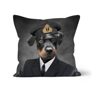 The Naval Chief: Custom Pet Pillow - Paw & Glory - Dog Portraits - Pet Portraits