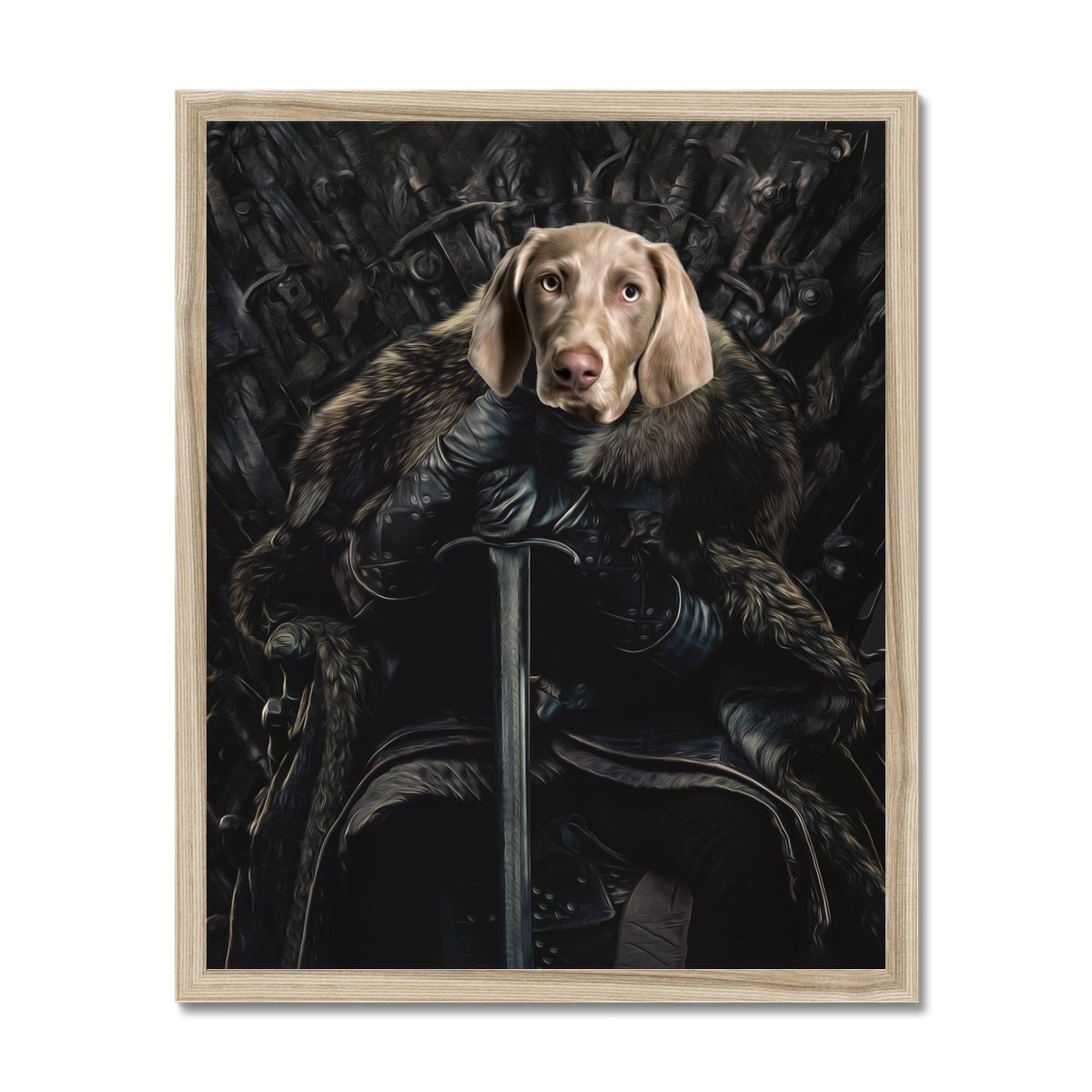 The Night King: Custom Pet Portrait - Paw & Glory - Dog Portraits - Pet Portraits