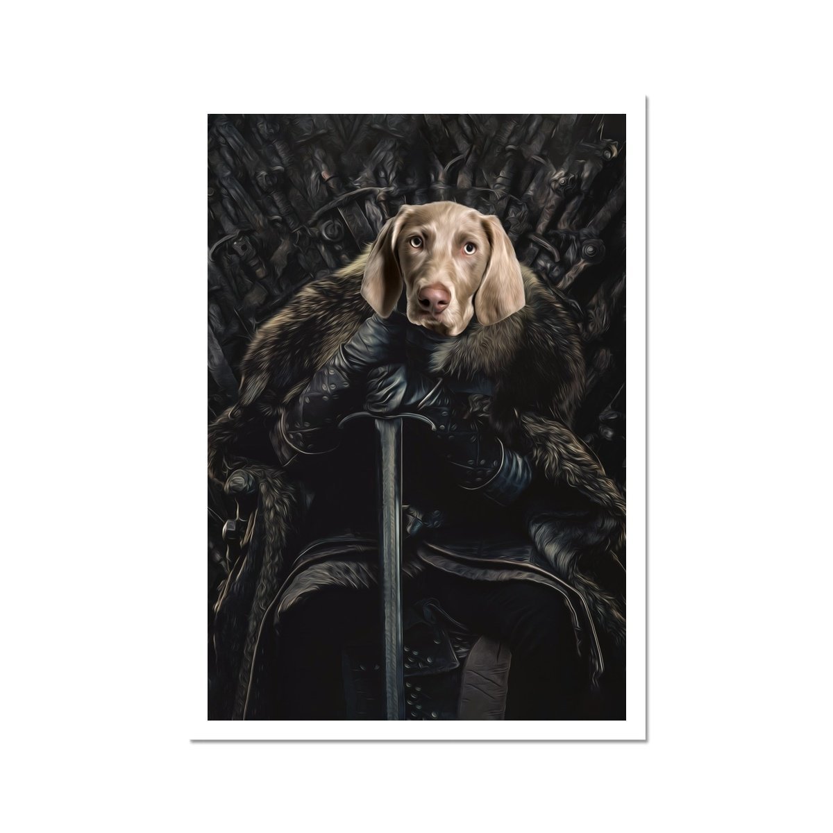 The Night King: Custom Pet Portrait - Paw & Glory - Dog Portraits - Pet Portraits