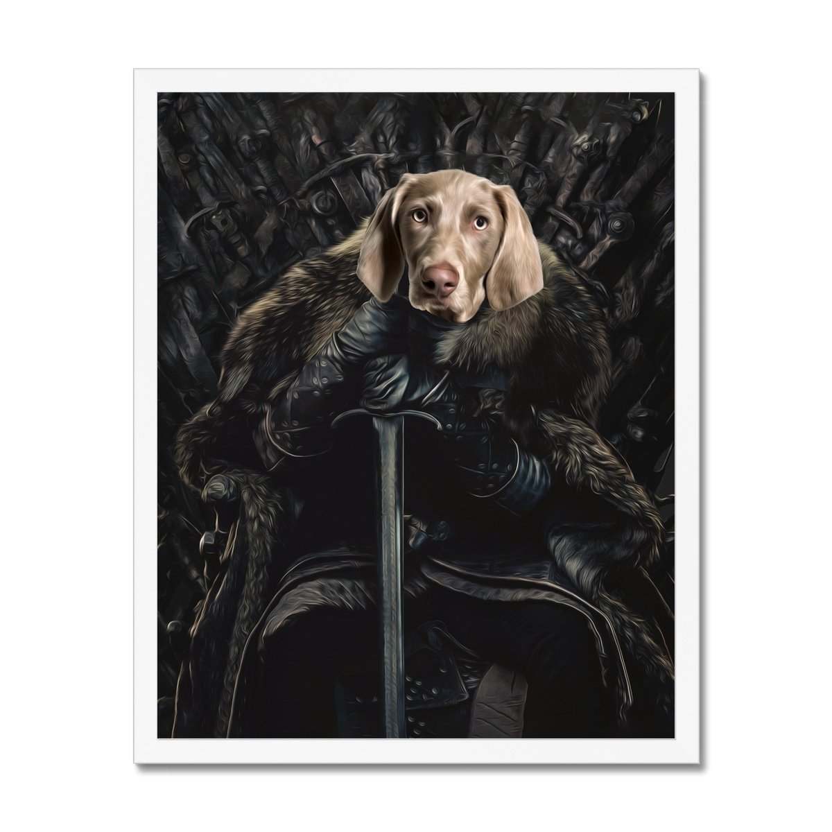 The Night King: Custom Pet Portrait - Paw & Glory - Dog Portraits - Pet Portraits