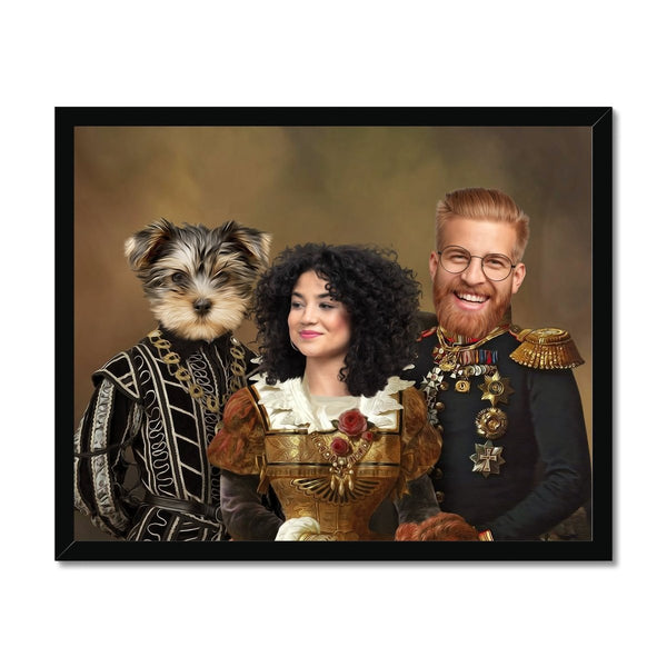 The Nobles: Custom Pet & Owner Portrait | framed pet portrait | Paw & Glory