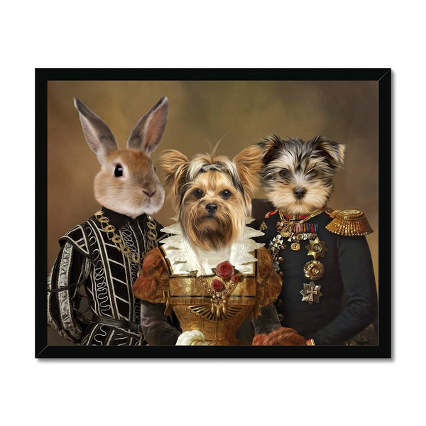 The Nobles: Custom Pet Portrait | framed pet portrait | Paw & Glory