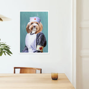 The Nurse: Custom Pet Poster - Paw & Glory - Dog Portraits - Pet Portraits