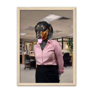 The Pam (The Office Inspired): Custom Pet Portrait - Paw & Glory - Dog Portraits - Pet Portraits