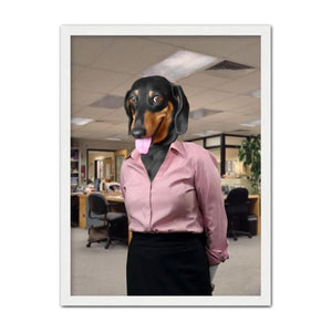 The Pam (The Office Inspired): Custom Pet Portrait - Paw & Glory - Dog Portraits - Pet Portraits