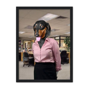 The Pam (The Office Inspired): Custom Pet Portrait - Paw & Glory - Dog Portraits - Pet Portraits