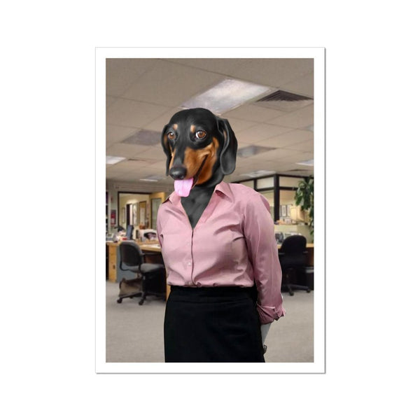 Office Receptionist Custom Pet Poster | Custom Pet Portrait Print | Paw & Glory