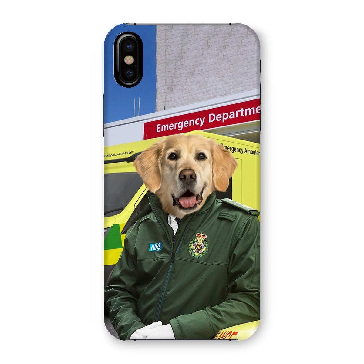 The Paramedic: Custom Pet Phone Case - Paw & Glory - Dog Portraits - Pet Portraits