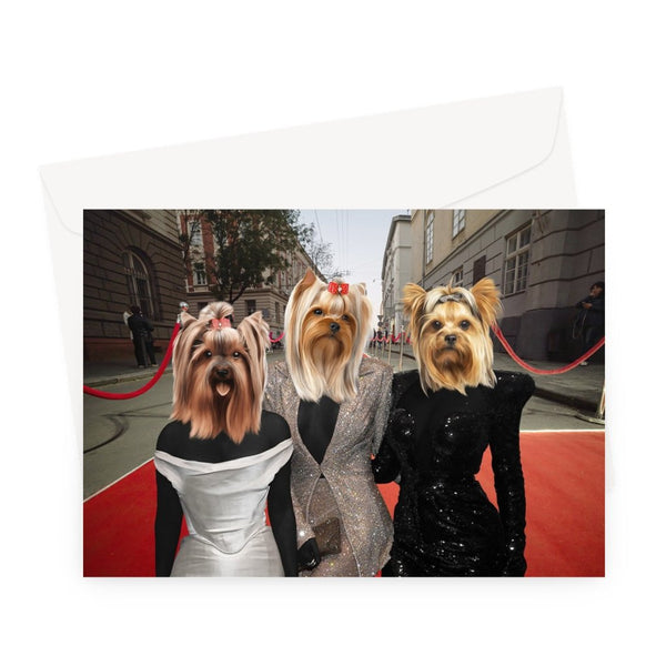 Glam Reality Family Custom Pet Greeting Card | Pet Lover Gift | Paw & Glory