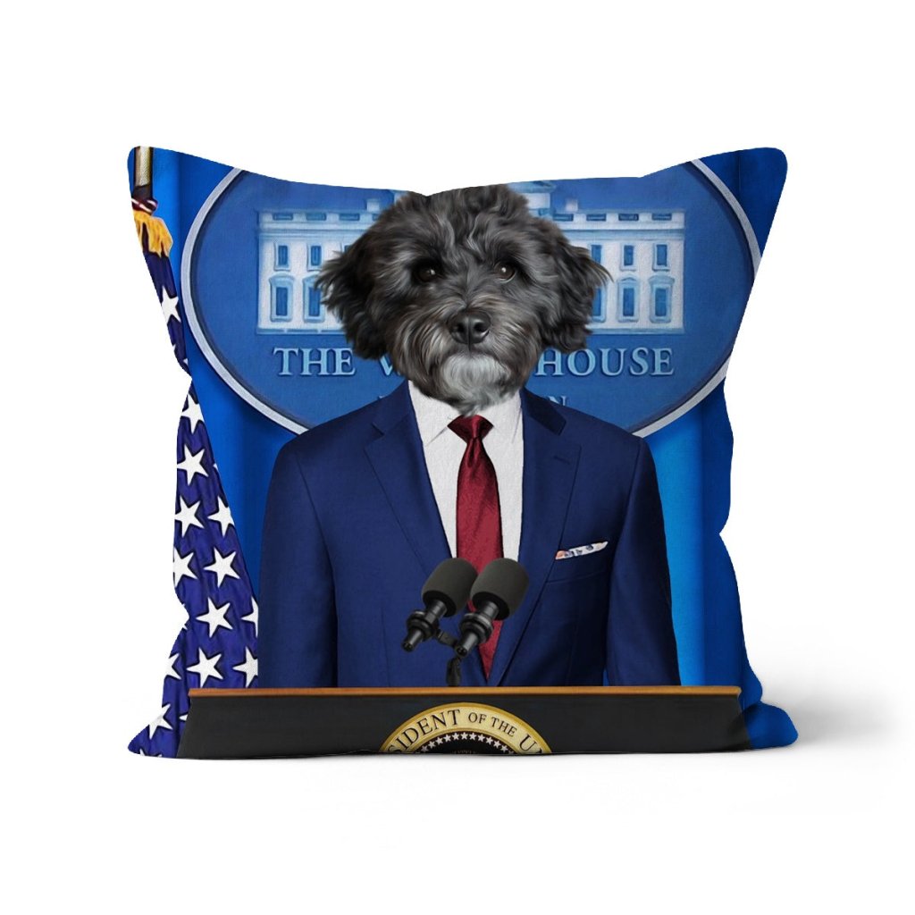 The Pawresident: Custom Pet Pillow - Paw & Glory - Dog Portraits - Pet Portraits