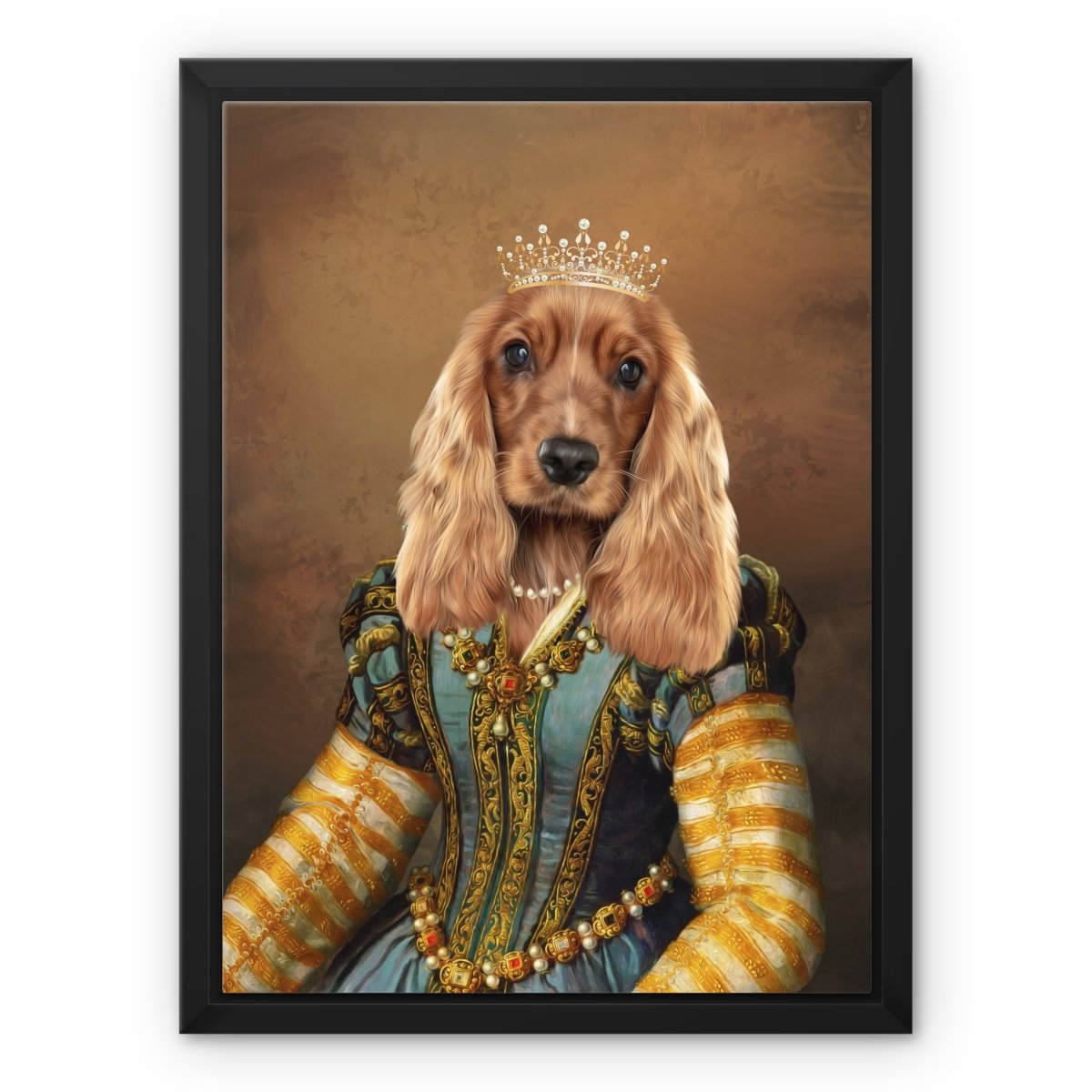 The Pearl Princess: Custom Pet Canvas - Paw & Glory - Dog Portraits - Pet Portraits