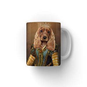 The Pearl Princess: Custom Pet Coffee Mug - Paw & Glory - Dog Portraits - Pet Portraits