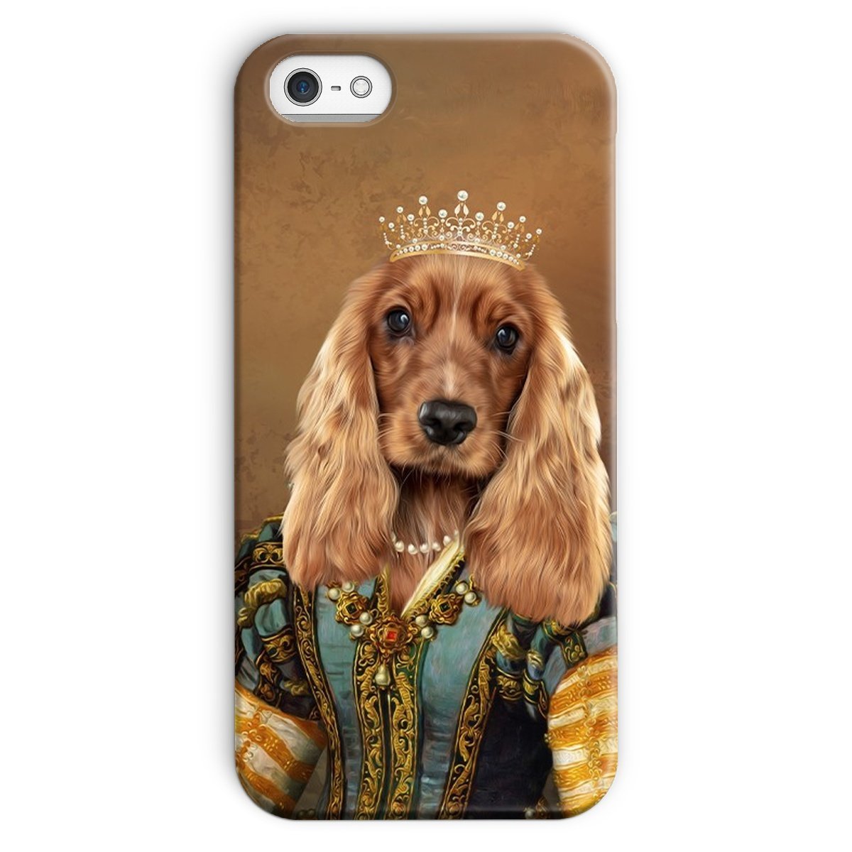 The Pearl Princess: Custom Pet Phone Case - Paw & Glory - Dog Portraits - Pet Portraits