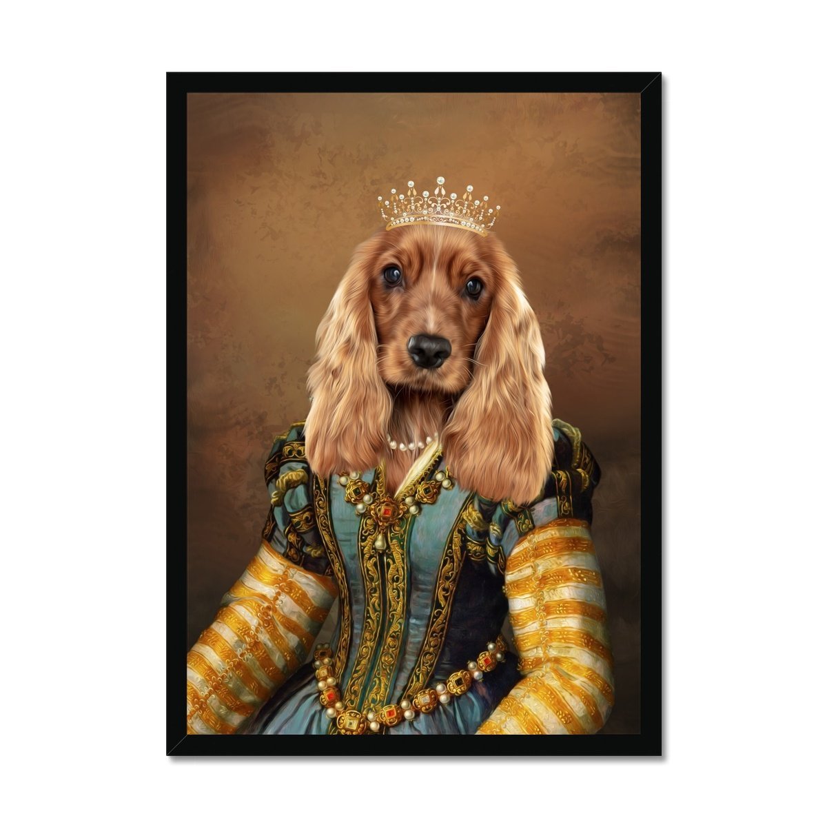 The Pearl Princess: Custom Pet Portrait | royal pet portrait | Paw & Glory
