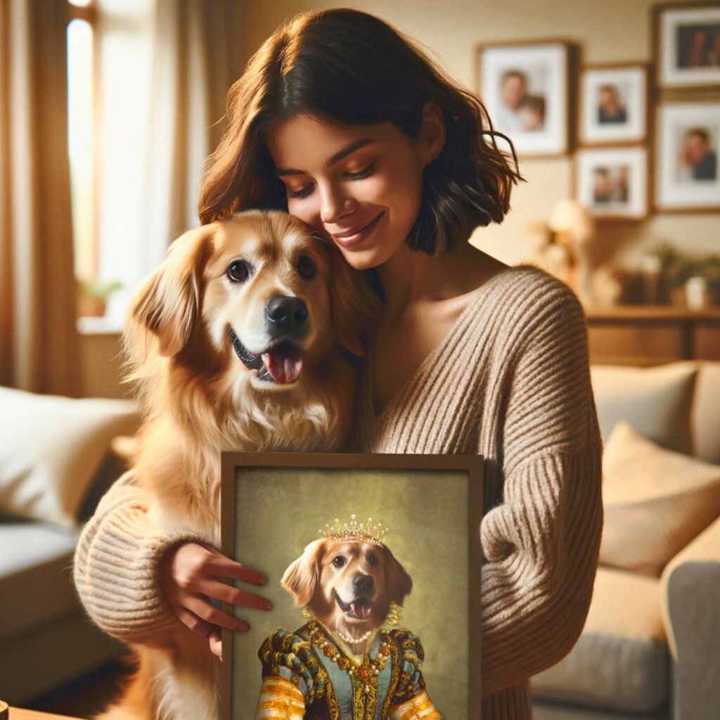 The Pearl Princess: Custom Pet Portrait | royal pet portrait | Paw & Glory