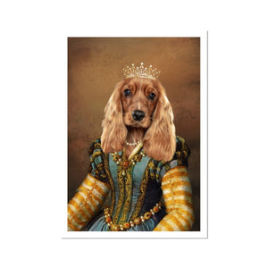 The Pearl Princess: Custom Pet Poster - Paw & Glory - Dog Portraits - Pet Portraits