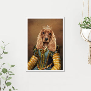 The Pearl Princess: Custom Pet Poster - Paw & Glory - Dog Portraits - Pet Portraits