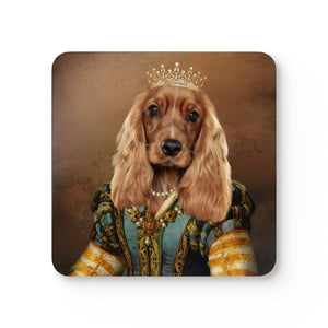 The Pearl Princess: Pet Portrait Coaster - Paw & Glory - Dog Portraits - Pet Portraits