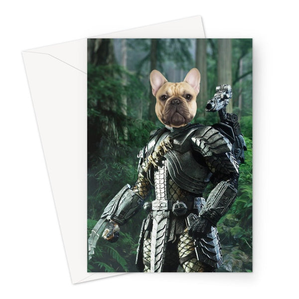 Sci-Fi Hunter Custom Pet Greeting Card | Pet Lover Gift | Paw & Glory