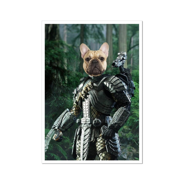 Sci-Fi Hunter Custom Pet Poster | Pet Portrait Print | Paw & Glory