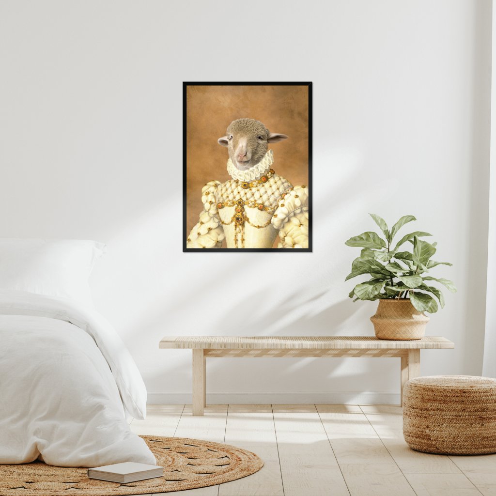 The Princess: Animal Art Framed Portrait - Paw & Glory - Dog Portraits - Pet Portraits