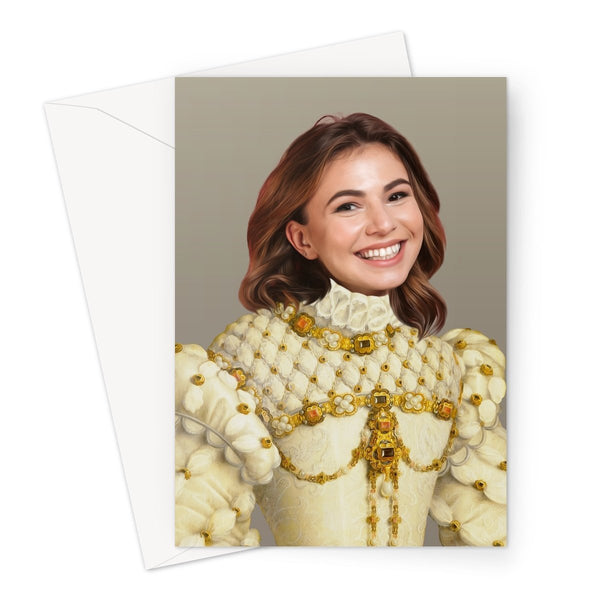 The Princess: Custom Hooman Greeting Card | royal pet portrait | Paw & Glory