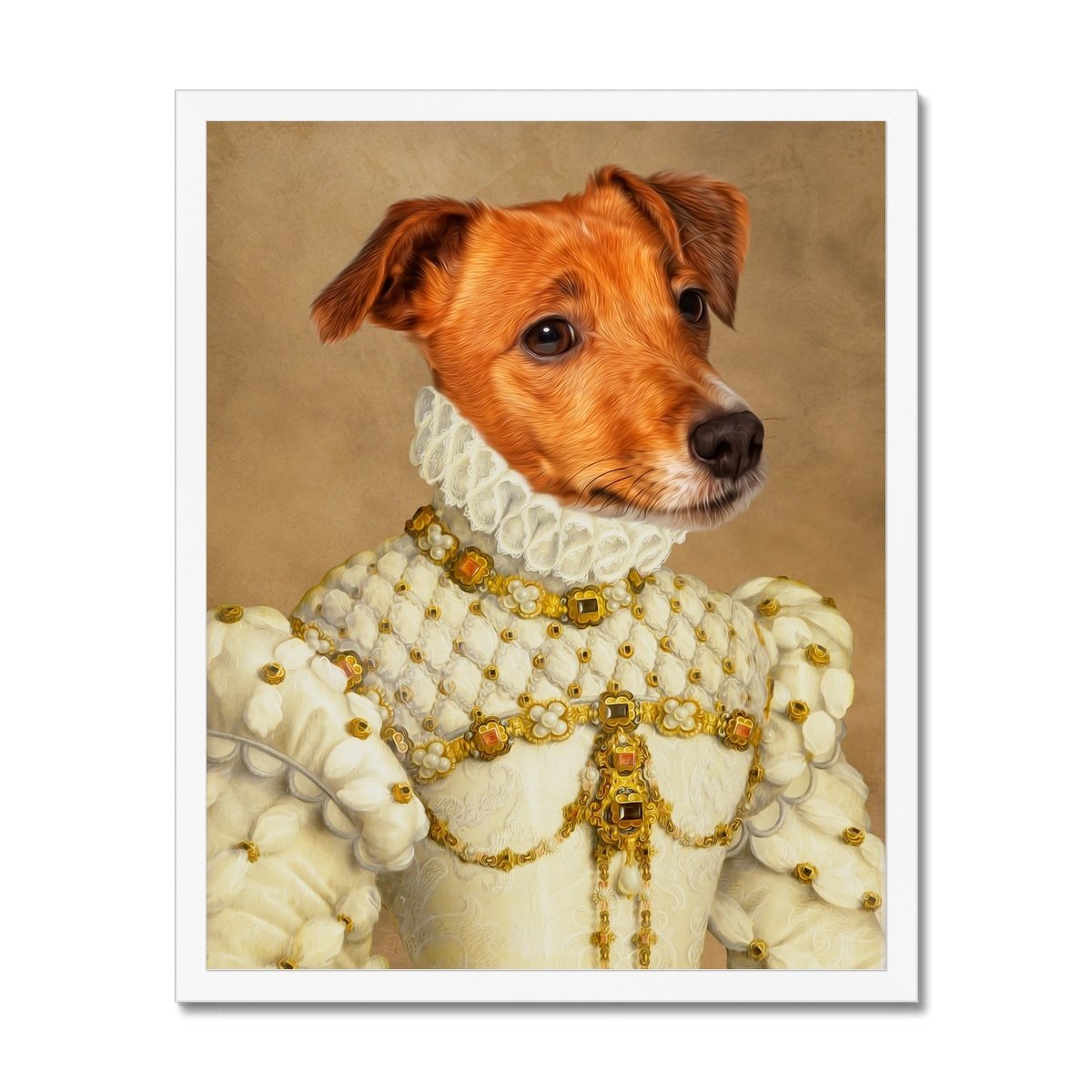 The Princess: Custom Pet Portrait - Paw & Glory - Dog Portraits - Pet Portraits