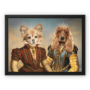 The Princesses: Custom Pet Canvas - Paw & Glory - Dog Portraits - Pet Portraits
