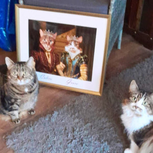 The Princesses: Custom Pet Portrait - Paw & Glory - Dog Portraits - Pet Portraits