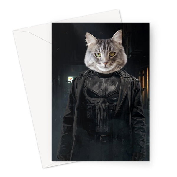 Dark Vigilante Custom Pet Greeting Card | Pet Lover Gift | Paw & Glory