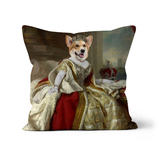 The Queen: Custom Pet Pillow | royal pet portrait | Paw & Glory