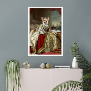 The Queen: Custom Pet Poster - Paw & Glory - Dog Portraits - Pet Portraits