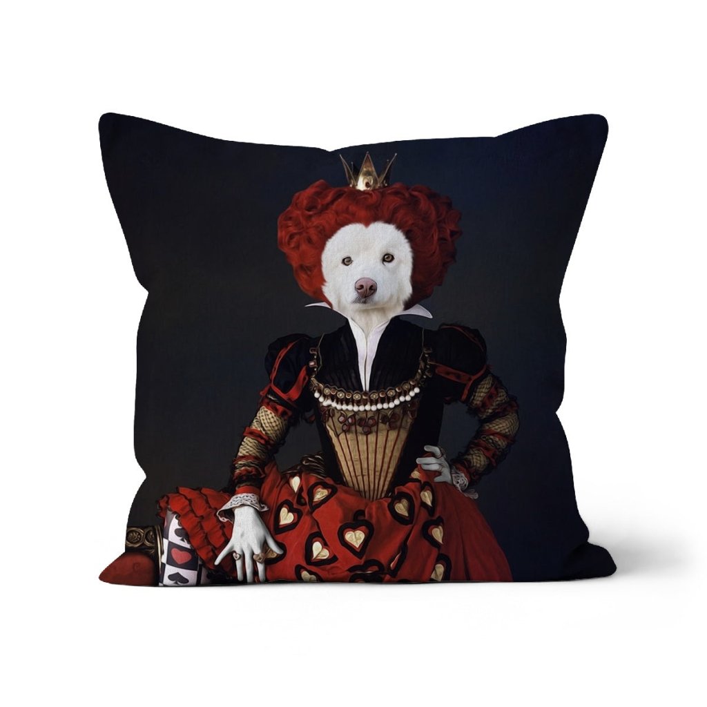 The Queen Of Hearts: Custom Pet Pillow - Paw & Glory - Dog Portraits - Pet Portraits