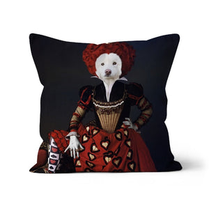 The Queen Of Hearts: Custom Pet Pillow - Paw & Glory - Dog Portraits - Pet Portraits