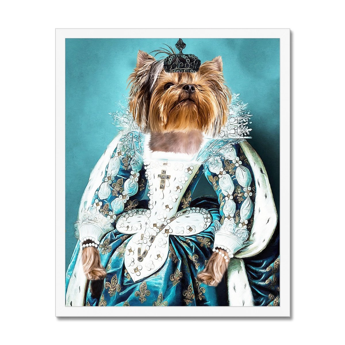 The Queen Regent: Custom Pet Portrait - Paw & Glory - Dog Portraits - Pet Portraits