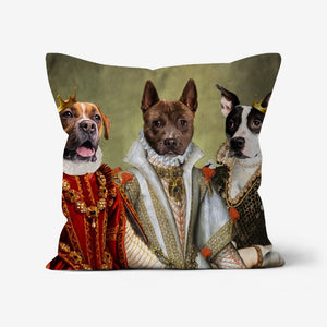 The Queens: Custom Pet Pillow - Paw & Glory - Dog Portraits - Pet Portraits