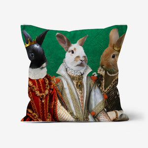 The Queens: Custom Pet Pillow - Paw & Glory - Dog Portraits - Pet Portraits