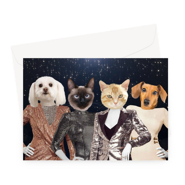 City Glamour Star Custom Pet Greeting Card | Pet Lover Gift | Paw & Glory