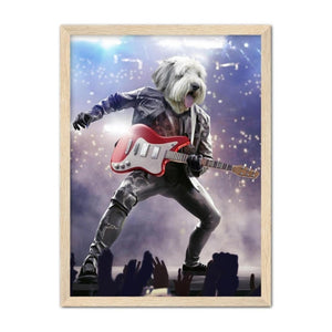 The Rock Star: Custom Pet Portrait - Paw & Glory - Dog Portraits - Pet Portraits