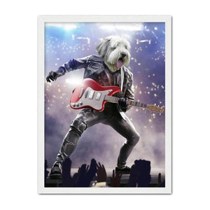 The Rock Star: Custom Pet Portrait - Paw & Glory - Dog Portraits - Pet Portraits