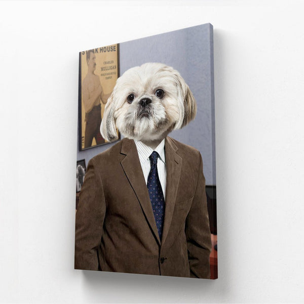 Town Hall Boss Custom Pet Canvas | Custom Pet Portrait Canvas | Paw & Glory