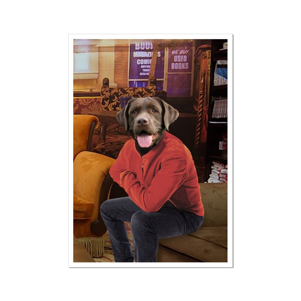 Coffee House Professor Custom Pet Poster | Custom Pet Portrait Print | Paw & Glory
