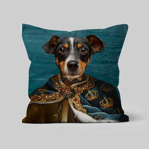 The Royal Knight: Custom Pet Pillow - Paw & Glory - Dog Portraits - Pet Portraits