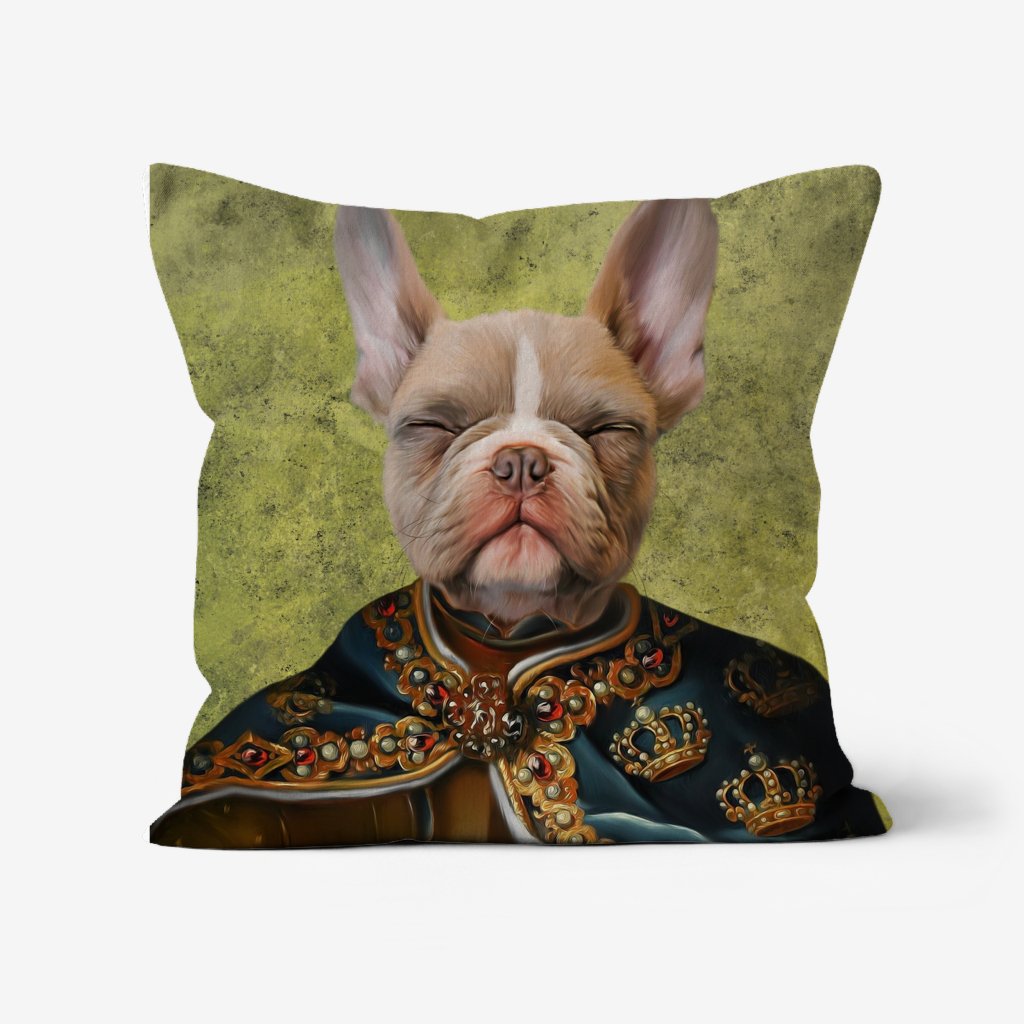 The Royal Knight: Custom Pet Pillow - Paw & Glory - Dog Portraits - Pet Portraits