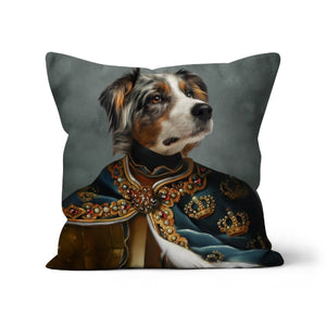 The Royal Knight: Custom Pet Pillow - Paw & Glory - Dog Portraits - Pet Portraits