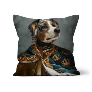The Royal Knight: Custom Pet Pillow - Paw & Glory - Dog Portraits - Pet Portraits