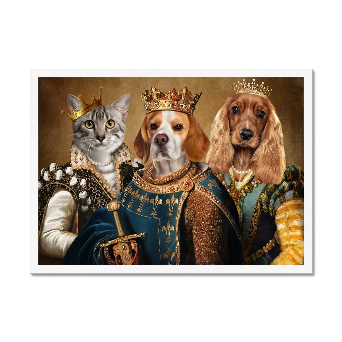 The Royals: Custom Pet Portrait - Paw & Glory - Dog Portraits - Pet Portraits